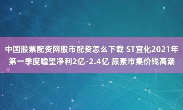 中国股票配资网股市配资怎么下载 ST宜化2021年第一季度瞻望净利2亿-2.4亿 尿素市集价钱高潮